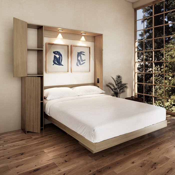 Combo: Cama Abatible Vertical Hidráulica + Colchón