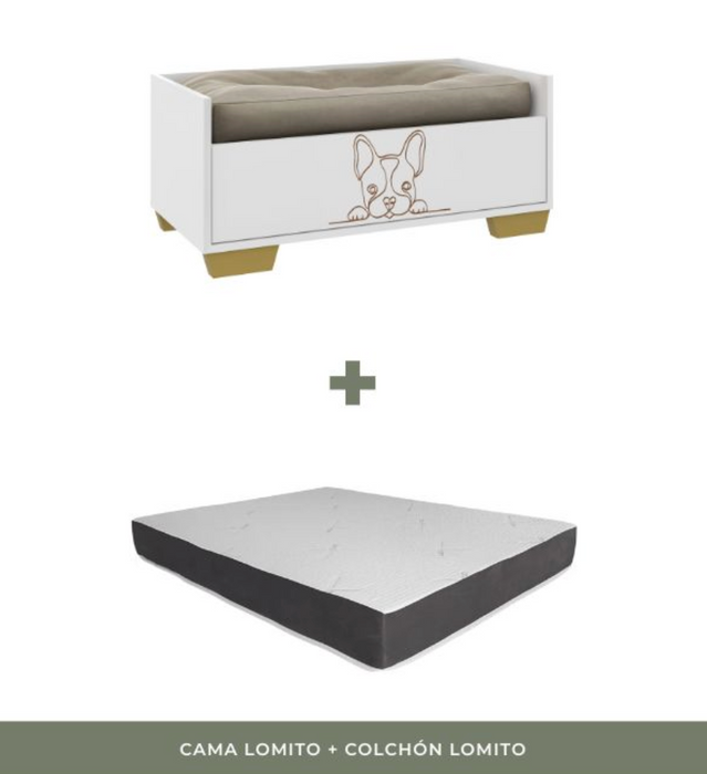 Combo Lomito Consentido: Cama Lomito + Colchón