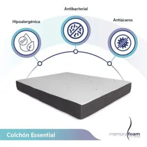 Combo Estudio Plus: Cama Baúl Forte Matrimonial Blanca + Colchón Matrimonial + Escritorio Esencial
