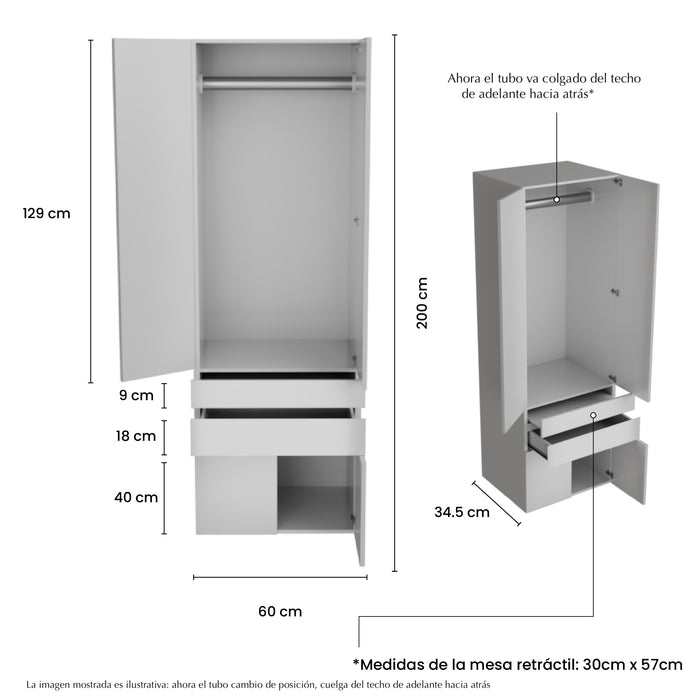 Mini Closet con tubo