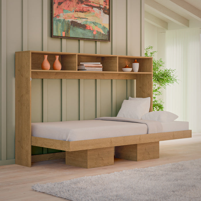 Cama Abatible Horizontal Esencial con Repisas