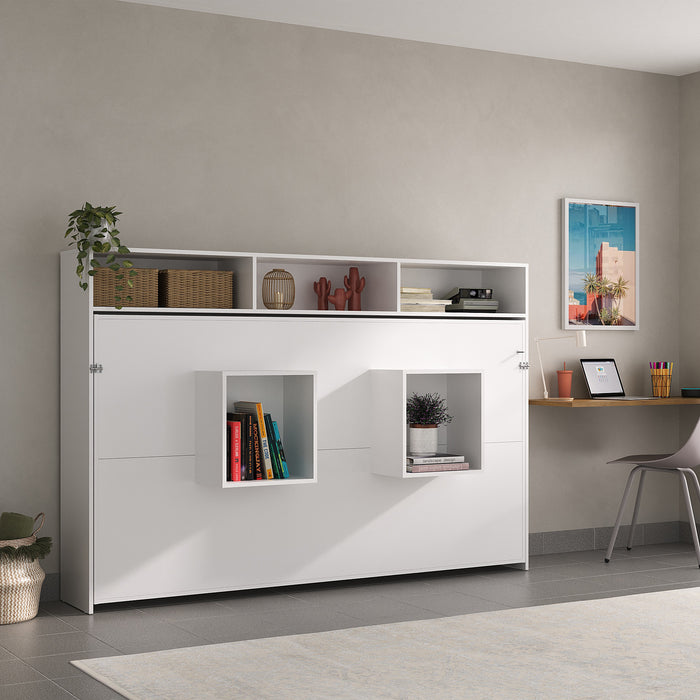 Cama Abatible Horizontal Esencial con Repisas