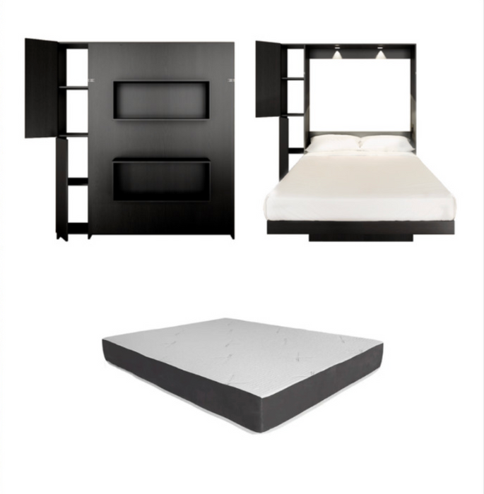 Combo: Cama Abatible Vertical Hidráulica + Colchón