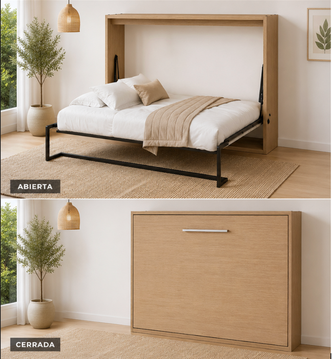 Cama Abatible Horizontal Forte con Pistones
