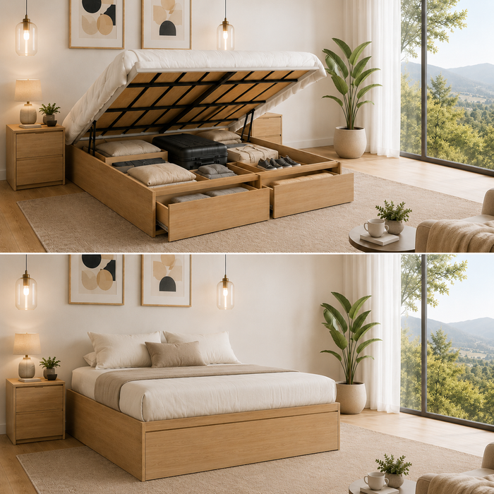 Cama Baúl Forte con Pistones