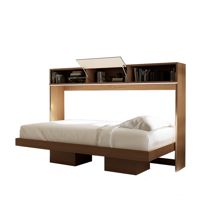 Cama Abatible Horizontal Plus (con repisas)