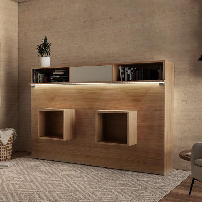 Cama Abatible Horizontal Plus (con repisas)