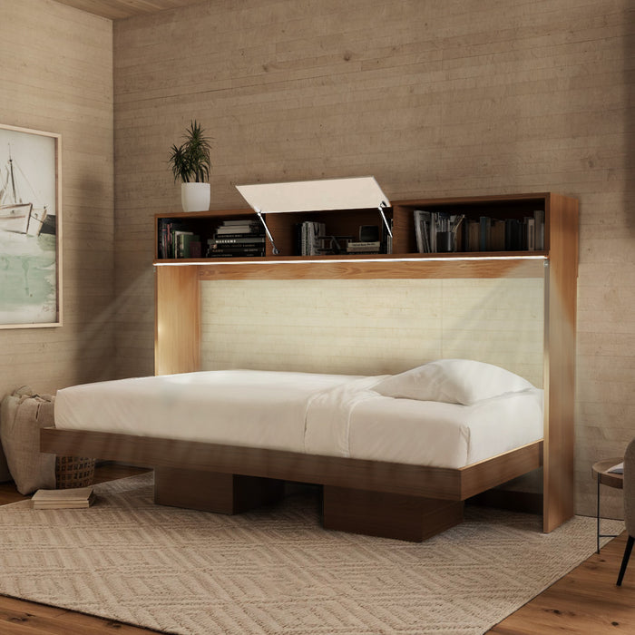 Cama Abatible Horizontal Plus (con repisas)